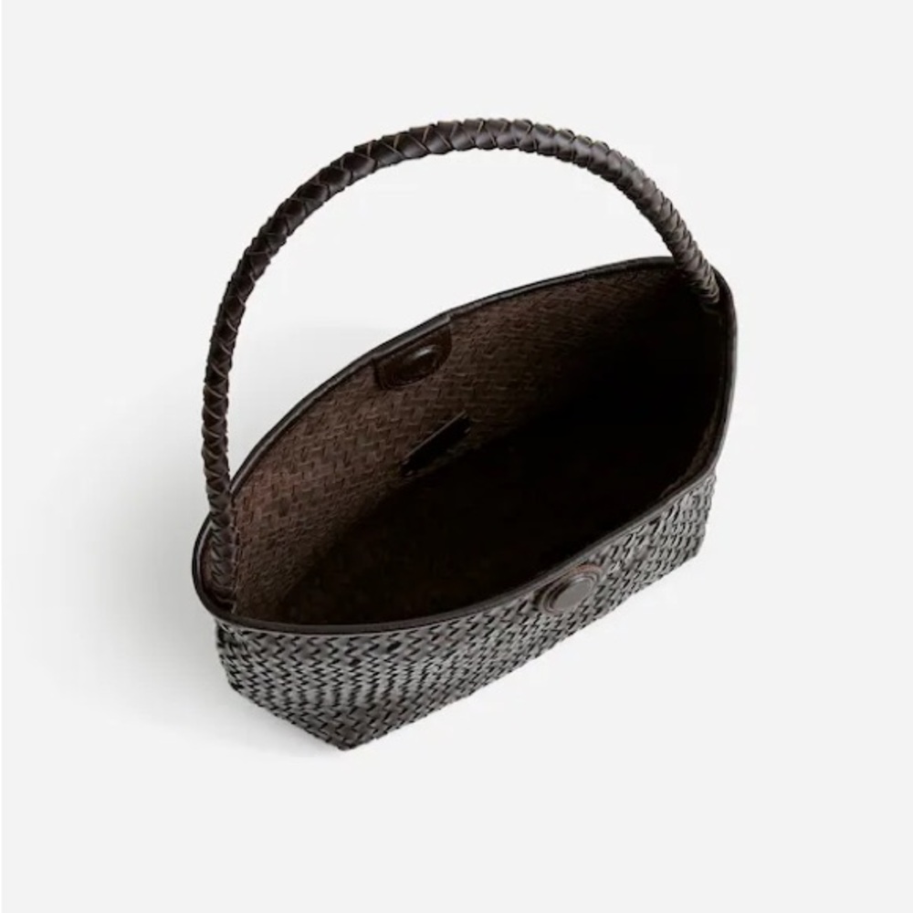 100% leather madewell the signature woven shoulder bag - Picture 2 of 2